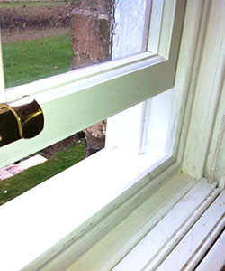 Opening a sash window
